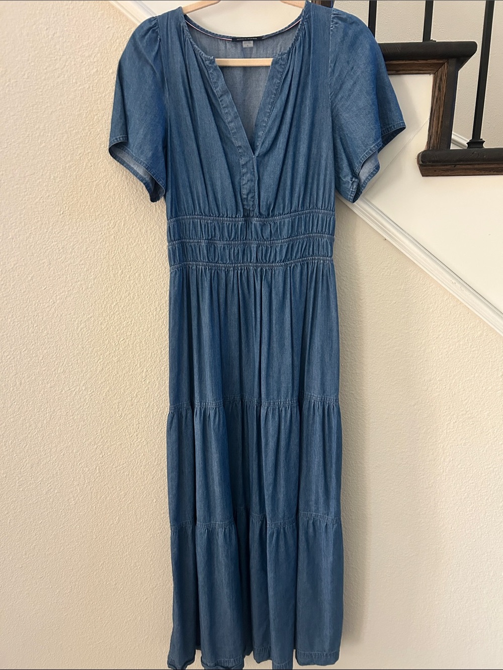 Women's Tommy Hilfiger Chambray Tiered Maxi Dress